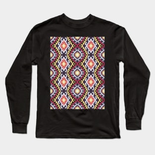 Abstract aztec tribal ikat pattern Long Sleeve T-Shirt